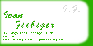 ivan fiebiger business card